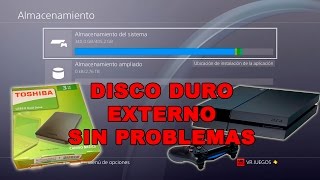 TUTORIAL Cómo instalar un DISCO DURO EXTERNO en PS4 VRJUEGOS [upl. by Frasquito]