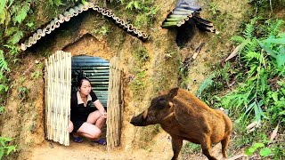 Full Video  The Girl Built A House Underground Created A Shelter With Rocks Survived In The Wild [upl. by Favata]