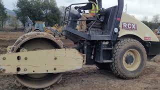 2004 IngersollRand SD77X Padfoot Roller Compactor operational video [upl. by Esertak859]