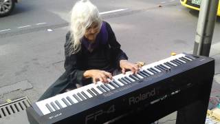 Natalie Iconic Melbourne Piano Street Performer Untitled original piece 2112014 [upl. by Spieler]