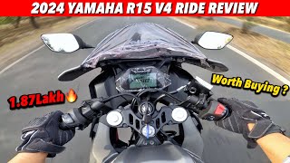 2024 Yamaha R15 V4 Ride Review  Is it a good commuter in 150cc segment [upl. by Ahsaret]