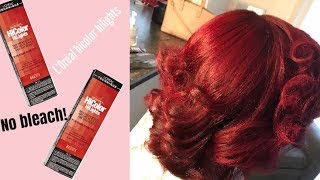 How to dye your hair Red without Bleach ft Loreal HiColor Highlights Magenta amp Red [upl. by Tannenbaum]