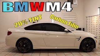 20 window tint on a White bMW M4 [upl. by Nostets]