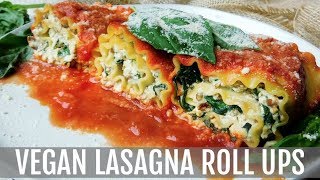 VEGAN LASAGNA ROLL UPS VEGANMAS 17  PLANTIFULLY BASED [upl. by Malory689]