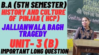 Written notes on Hcp 5th sem  JALLIANWALA BAGH unit3  B punjabuniversity rightguidance [upl. by Merrile]