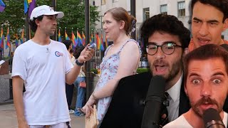 Right Wing Youtuber Interviews Biden Supporters  Hasanabi reacts to Tyler Oliveira [upl. by Siegler]