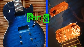 Part 2  Upgrading a Les Paul Style Guitar  Copper Shielding all cavities [upl. by Elleunamme]