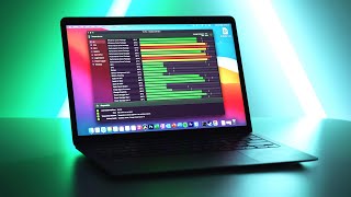 How HOT Will Your FANLESS M1 MacBook Air Get  Thermal Testing with Gaming 4K Monitors Rendering [upl. by Ynahpets575]