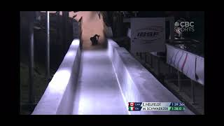 Italian Skeleton Crash in Altenberg Germany 2023 [upl. by Eilatan532]