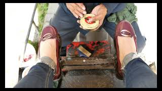 S01E42 RED WINE SHOES Ladies Shoes arizmendimaxin ASMR shoeshine sexyshoes [upl. by Esikram]