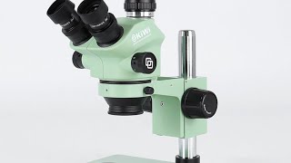 KiWi KT7050 ULTRA 7X50X SYNCHRONOUS ZOOM TRINOCULAR STEREO MICROSCOPE WITH ALUMINUM ALLOY BASE [upl. by Maryl397]