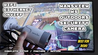 Wansview outdoor security camera W5 ReviewUnboxing Setup Guide Cloud  ONVIFF  Full Setup [upl. by Ecadnac885]