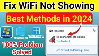 Wifi Not Showing on Taskbar in Windows 71011  New Methods 2024  Wifi Icon Problem in Windows [upl. by Aved]