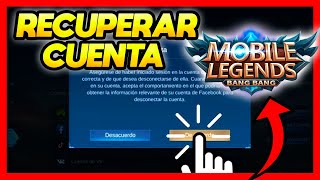 ✅COMO RECUPERAR MI CUENTA DE MOBILE LEGENDS [upl. by Yelyah]