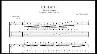 Economy Exercise ETUDE 15 Key of A amp C major  Moving the same arpeggio pattern around [upl. by Norrad]