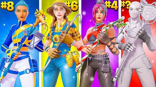 Les 15 COMBOS de SKINS les PLUS TRYHARD sur Fortnite [upl. by Sackey]