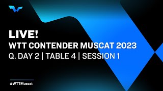 LIVE  T4  Qualifying Day 2  WTT Contender Muscat 2023  Session 1 [upl. by Fini854]