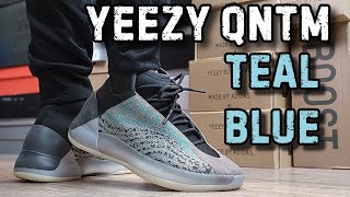 Yeezy QNTMQuantum quotTeal Bluequot Review amp On Feet [upl. by Paton221]