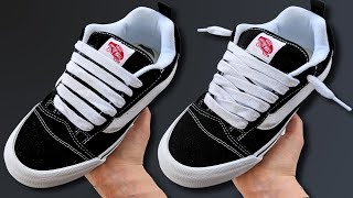 How To Lace KNU SKOOL VANS So They Slip On NO TYING [upl. by Nyvlem582]