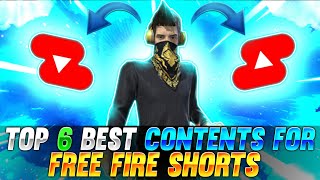 Top 6 Best Content For FreeFire Shorts  FreeFire Shorts Best Topic  FreeFire Shorts Tips And Trick [upl. by Chita]