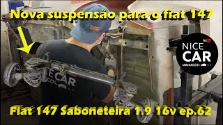 Suspensão Adaptada do Brava  Fiat 147 Saboneteira 19 16v ep62 [upl. by Thain]