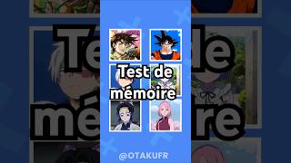 Test De Mémoire Retrouve les bons emplacements des personnages d’animés préférés quiz anime jeux [upl. by Tuttle]