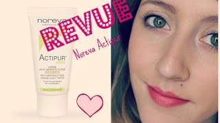 Revue  Crème antiimperfections actipur de chez Noreva [upl. by Llerdnam]