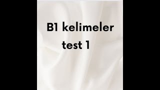 kelime testi 1 hafızasına güvenenlere [upl. by Dnalyar]