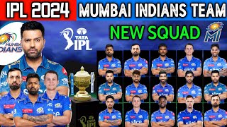 IPL 2024  Mumbai Indians 2024 Squad  MI Team 2024 Players List  MI Player List 2024 [upl. by Aynnek]