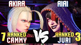 Akira 7 Ranked Cammy vs AiAi 3 Ranked Juri STREET FIGHTER 6 Showdown [upl. by Bayly445]