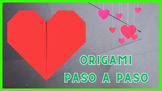 ⩥ Cómo hacer 💖 CORAZÓN 💖 de papel  Origami FÁCIL PASO A PASO [upl. by Eirod]