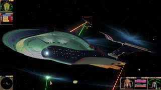 Star Trek Bridge Commander  Typhoon Class vs Post Nemesis Romulan Ships [upl. by Flemings363]