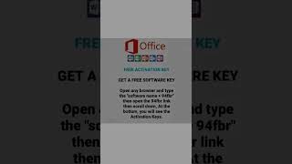 Free Activation Key for Microsoft office hack youtube technology tech techno [upl. by Enomsed]