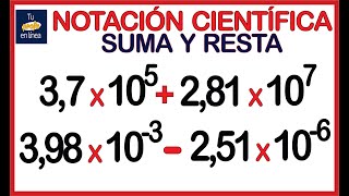 🚩NOTACIÓN CIENTÍFICA SUMA Y RESTA📈 [upl. by Guttery]