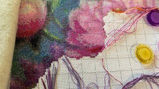 Cross Stitch Tutorial New Colourflow Parking Method [upl. by Lederer]