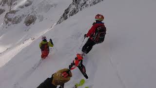 La Grave Trifides 2 Couloir March 2019 [upl. by Alleunamme176]