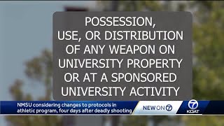 NMSU officials considering new protocols after deadly shooting at UNM [upl. by Kristy]