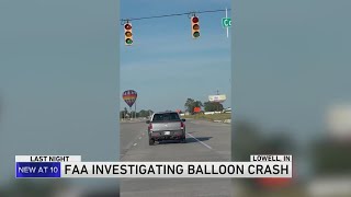 Hot air balloon crash in Northwest Indiana leaves 3 injured sparks federal investigation [upl. by Nahbois]