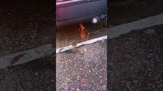 DPF Filter regeneration gone wrong fire mechanic volvo dpifreefire carfire exhaust dangerous [upl. by Nalaf]