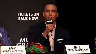 UFC 189 World Championship Tour Toronto Press Conference Recap [upl. by Auqeenahs]