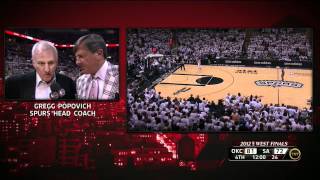 Gregg Popovich vs Craig Sager Thunder at Spurs Game 5 [upl. by Hacissej553]