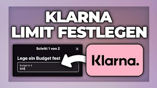 Klarna Limit einstellen  Zahlungslimit amp Budget Tutorial [upl. by Winola297]