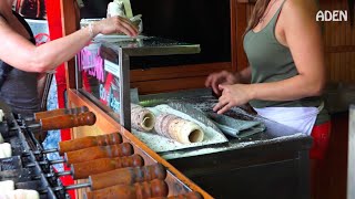 Czech Street Food in Prague  Trdelnik [upl. by Ahtaga]