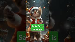 Dancing Santa Cat halloweenvibes santaclaus merrychristmas [upl. by Egdirdle]