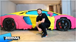 WRAPPING KSIS LAMBORGHINI IN STICKY NOTES PRANK [upl. by Rosemary332]