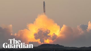 SpaceX l Starship rocket booster explodes after blast off [upl. by Etnovahs]