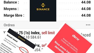 Faire un dépôt sur Deriv avec Binance  seulement 1 de frais [upl. by Minny959]