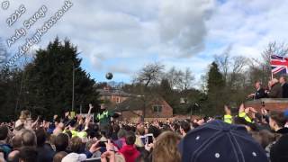 Ashbourne Shrovetide Football 2015 turning up the ball in Slow Motion [upl. by Kessiah]