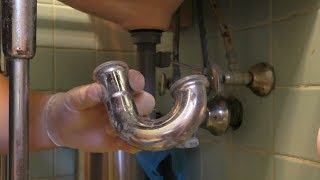 How To Repair or Replace a PTrap or Sink Drain Pipe [upl. by Keithley]