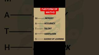 😎Full form of MATH math mathematics mathstricks trending shorts [upl. by Hasan391]